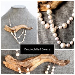 Dendrophilia&Dreams Pearl and driftwood necklace